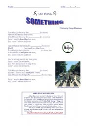 English Worksheet: Something - The Beatles - 40 years Abbey Road