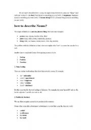 English Worksheet: Nouns