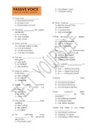 English worksheet: 5min self-check worksheet : Passive Voice 