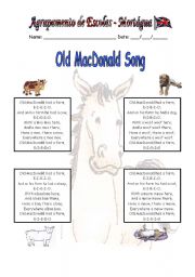 English worksheet: Old MacDonald Song lyrics