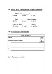 English worksheet: greetings. Reinforcement activity