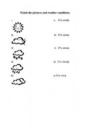 English worksheet: weather