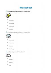 English worksheet: weather test