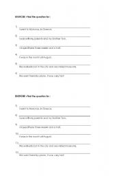 English worksheet: WH- Questions