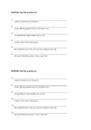 English Worksheet: WH- Questions