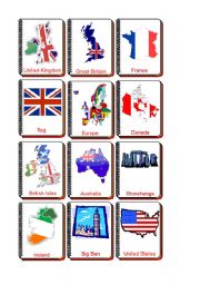 English Worksheet: Flashcards The world