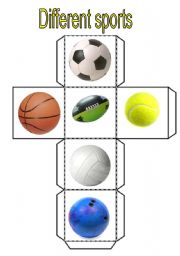 English Worksheet: sports dice