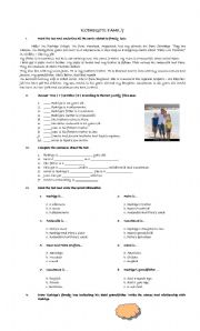 English worksheet: rodrigos family