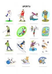 English Worksheet: Sports