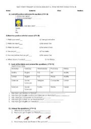 English worksheet: exam