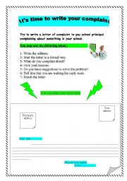 English Worksheet: Write a letter of complaint