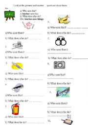 English Worksheet: jobs