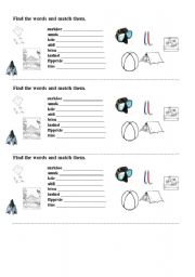 English worksheet: Beach words 