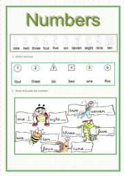 English Worksheet: Numbers