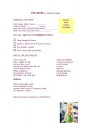 English Worksheet: Fairytale Song