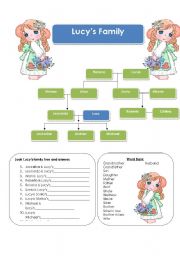 English Worksheet: Family Members