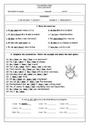 English Worksheet: simple present