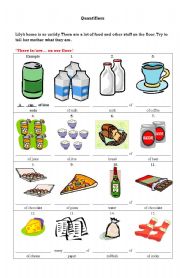 English Worksheet: Quantifiers a ... of ...