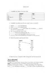 English worksheet: simple past