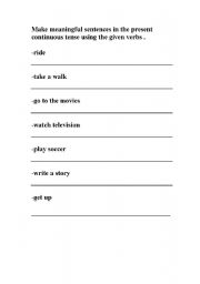 English Worksheet: Present continuous quiz