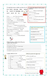 English Worksheet: Test for elementary students 2ND PART