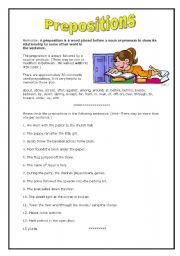 English Worksheet: Preposition Worksheet