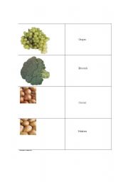 English worksheet: Food cards 2