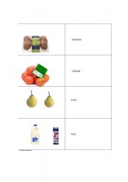 English worksheet: foodcards 8 