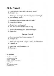 English Worksheet: Airport 