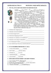 English Worksheet: GEORGINAS DAILY ROUTINE. PRESENT SIMPLE REVIEW. A DAY IN THE LIFE OF A TEACHER (TWO PAGES)