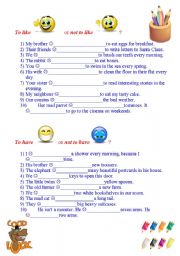 English Worksheet: To like or not to like?