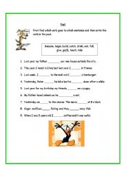 English worksheet: Past simple