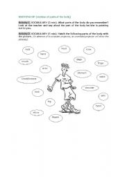 English Worksheet: Parts of the body