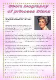 Princess Diana - reading practice + KEY