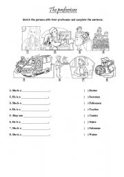 English Worksheet: The Professions