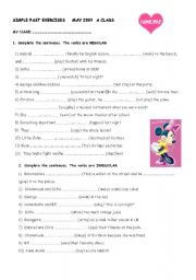 English Worksheet: Past simple exercises