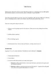 English Worksheet: Talk Shows