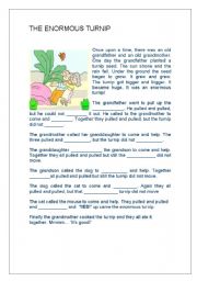 English Worksheet: The enormous turnip tale (version)
