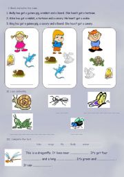 English worksheet: Animals