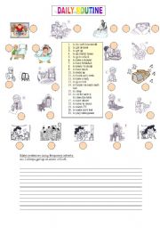 English Worksheet: Daily routine