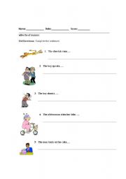 English Worksheet: adverbs of manner