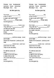 English worksheet: As time goes by