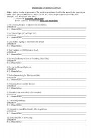 English Worksheet: Embedded questions