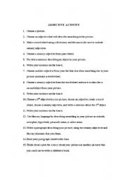 English Worksheet: Adjective Activity