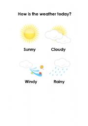 English worksheet: How is the weather today?
