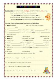 English Worksheet: Past Continuous Tense