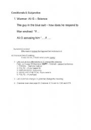 English Worksheet: Conditionals & Subjunctives