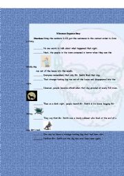 English Worksheet: A Sentence Sequence Story