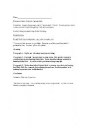 English Worksheet: Letter to Captain Ahab - Moby Dick
