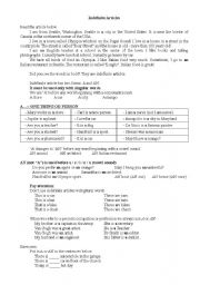 English Worksheet: Indefinite article - with exercises